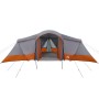Tienda Familiar con Ventanas Cúpula Gris y Naranja para 6 Personas Impermeable de , Tiendas de campaña - Ref: Foro24-4100672,...