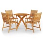 5-tlg. Garten-Essgarnitur aus massivem Akazienholz von vidaXL, Gartensets - Ref: Foro24-3087129, Preis: 427,08 €, Rabatt: %