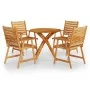 5-tlg. Garten-Essgarnitur aus massivem Akazienholz von vidaXL, Gartensets - Ref: Foro24-3087129, Preis: 423,29 €, Rabatt: %