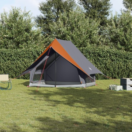 Tienda de Camping en A para 3 Personas Gris y Naranja Impermeable by , tents - Ref: Foro24-4100675, Price: 91,27 €, Discount: %