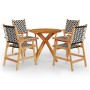 Juego de comedor de jardín 5 piezas madera maciza de acacia de vidaXL, Conjuntos de jardín - Ref: Foro24-3087131, Precio: 357...