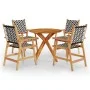 Juego de comedor de jardín 5 piezas madera maciza de acacia de vidaXL, Conjuntos de jardín - Ref: Foro24-3087131, Precio: 358...