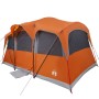 Tienda Familiar con Ventanas, Domo Gris y Naranja para 10 Personas, Impermeable | Foro24.es | Tu tienda online para hogar, jardín y más Foro24.es