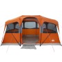 Tienda Familiar con Ventanas, Domo Gris y Naranja para 10 Personas, Impermeable | Foro24.es | Tu tienda online para hogar, jardín y más Foro24.es
