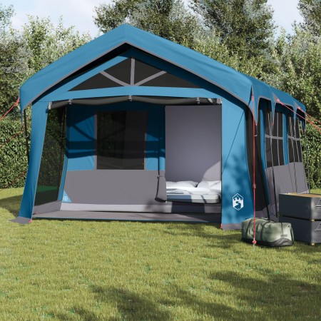 Tienda de Camping con Ventanas Azul para 10 Personas Impermeable by , tents - Ref: Foro24-4100698, Price: 406,50 €, Discount: %