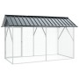 Aviario para Aves Anthracite 112x227x141 cm Acero von , Füße und Vogelkäfige - Ref: Foro24-4100924, Preis: 235,62 €, Rabatt: %