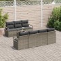 Conjunto de sofá de jardín 8 pcs Gris 55 x 55 x 37 cm