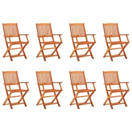Folding garden chairs 8 pcs solid eucalyptus wood by vidaXL, Garden chairs - Ref: Foro24-3087148, Price: 331,35 €, Discount: %