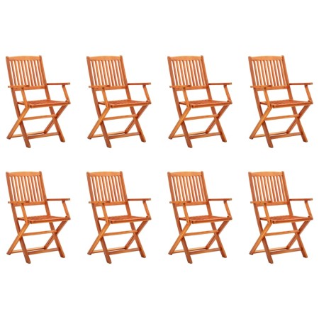 Sillas de jardín plegables 8 pzas madera maciza de eucalipto de vidaXL, Sillas de jardín - Ref: Foro24-3087148, Precio: 336,1...
