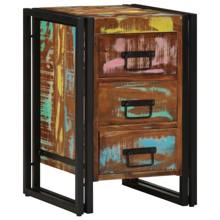 Mesita de Noche Multicolor  40x35x50 cm de Madera Recuperada | Foro24.es | Tu tienda online para hogar, jardín y más Foro24.es