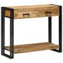 mesa consola 90x33x75 cm de madera maciza rugosa de mango by , Side tables - Ref: Foro24-4102736, Price: 196,44 €, Discount: %