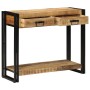 mesa consola 90x33x75 cm de madera maciza rugosa de mango by , Side tables - Ref: Foro24-4102736, Price: 196,44 €, Discount: %