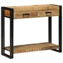 mesa consola 90x33x75 cm de madera maciza rugosa de mango by , Side tables - Ref: Foro24-4102736, Price: 196,44 €, Discount: %