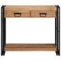 Mesa Consola Negra 90x33x75 cm de Madera Maciza de Acacia y Metal by , Side tables - Ref: Foro24-4102737, Price: 198,38 €, Di...