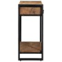 Mesa Consola Negra 90x33x75 cm de Madera Maciza de Acacia y Metal by , Side tables - Ref: Foro24-4102737, Price: 198,38 €, Di...