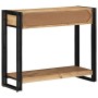 Mesa Consola Negra 90x33x75 cm de Madera Maciza de Acacia y Metal by , Side tables - Ref: Foro24-4102737, Price: 198,38 €, Di...
