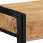 Mesa Consola Negra 90x33x75 cm de Madera Maciza de Acacia y Metal by , Side tables - Ref: Foro24-4102737, Price: 198,38 €, Di...