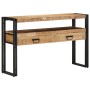 Mesas Auxiliares  Negras 120x33x75 cm de Madera Maciza de Mango y Metal | Foro24.es | Tu tienda online para hogar, jardín y más Foro24.es