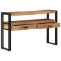 Mesas Auxiliares  Negras 120x33x75 cm de Madera Maciza de Acacia y Metal | Foro24.es | Tu tienda online para hogar, jardín y más Foro24.es