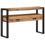 Mesas Auxiliares  Negras 120x33x75 cm de Madera Maciza de Acacia y Metal | Foro24.es | Tu tienda online para hogar, jardín y más Foro24.es