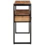 Mesas Auxiliares  Negras 120x33x75 cm de Madera Maciza de Acacia y Metal | Foro24.es | Tu tienda online para hogar, jardín y más Foro24.es