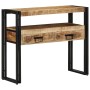 Mesas Auxiliares  Negras 90x33x75 cm de Madera Maciza de Mango y Metal | Foro24.es | Tu tienda online para hogar, jardín y más Foro24.es