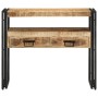 Mesas Auxiliares  Negras 90x33x75 cm de Madera Maciza de Mango y Metal | Foro24.es | Tu tienda online para hogar, jardín y más Foro24.es