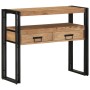 Mesa de Consola  Negra 90x33x75 cm de Madera Maciza de Acacia y Metal | Foro24.es | Tu tienda online para hogar, jardín y más Foro24.es