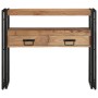 Mesa de Consola  Negra 90x33x75 cm de Madera Maciza de Acacia y Metal | Foro24.es | Tu tienda online para hogar, jardín y más Foro24.es