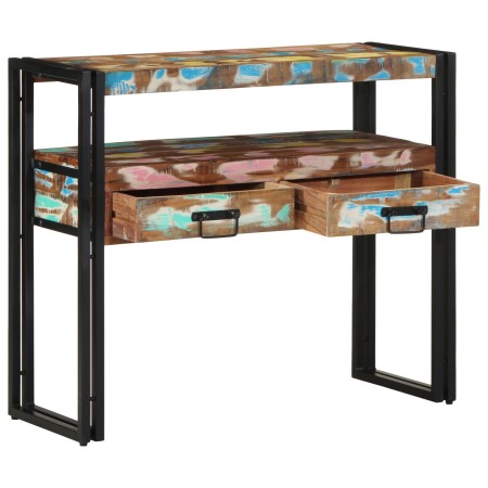 Mesas Auxiliares  Multicolor 90x33x75 cm de Madera Sólida Recuperada y Metal | Foro24.es | Tu tienda online para hogar, jardín y más Foro24.es