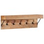 Perchero de pared con estante de madera de acacia maciza y metal von , Hut- und Garderobenständer - Ref: Foro24-4102746, Prei...
