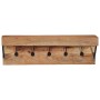 Perchero de pared con estante de madera de acacia maciza y metal von , Hut- und Garderobenständer - Ref: Foro24-4102746, Prei...