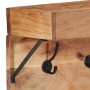 Perchero de pared con estante de madera de acacia maciza y metal von , Hut- und Garderobenständer - Ref: Foro24-4102746, Prei...