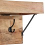 Perchero de pared con estante de madera de acacia maciza y metal von , Hut- und Garderobenständer - Ref: Foro24-4102746, Prei...
