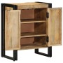Armario para zapatos Negro 30x30x40 cm de Madera Maciza de Mango y Acero by , Shoe racks and shoe organizers - Ref: Foro24-41...