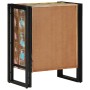 Zapatero  Negro 30x30x40 cm de Madera Maciza Recuperada y Acero | Foro24.es | Tu tienda online para hogar, jardín y más Foro24.es