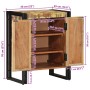 Zapatero  Negro 30x30x40 cm de Madera Maciza Recuperada y Acero | Foro24.es | Tu tienda online para hogar, jardín y más Foro24.es