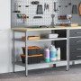 Mesa de Trabajo en Gris, 100x55x85 cm, Hecha de Acero y Madera Elaborada by , Work tables - Ref: Foro24-4103457, Price: 105,2...