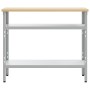 Mesa de Trabajo en Gris, 100x55x85 cm, Hecha de Acero y Madera Elaborada by , Work tables - Ref: Foro24-4103457, Price: 105,2...