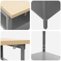 Mesa de Trabajo en Gris, 100x55x85 cm, Hecha de Acero y Madera Elaborada by , Work tables - Ref: Foro24-4103457, Price: 105,2...