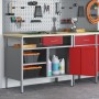 Banco de trabajo con puerta con cerradura Rojo 100x55x85 cm Acero de , Mesas de trabajo - Ref: Foro24-4103459, Precio: 190,60...