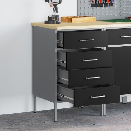 Gabinete de trabajo Negro 50x55x85 cm Acero by , Work tables - Ref: Foro24-4103460, Price: 150,46 €, Discount: %
