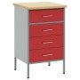Gabinete de Trabajo Rojo 50x55x85 cm Acero von , Arbeitstische - Ref: Foro24-4103461, Preis: 145,58 €, Rabatt: %