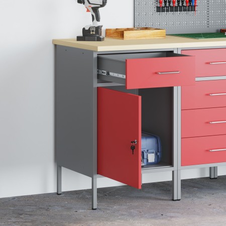 Gabinete de Trabajo Rojo 50x55x84 cm Acero von , Arbeitstische - Ref: Foro24-4103463, Preis: 130,85 €, Rabatt: %