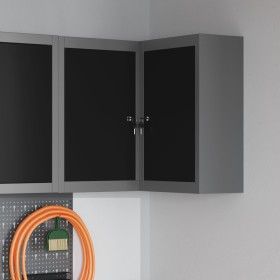 Gabinete de Herramientas de Esquina VidaXL Montado en la Pared y Cerrable de Acero Negro von , Werkzeugschränke - Ref: Foro24...