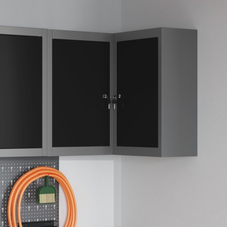 Gabinete de Herramientas de Esquina VidaXL Montado en la Pared y Cerrable de Acero Negro von , Werkzeugschränke - Ref: Foro24...