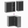 Gabinete de Herramientas de Esquina VidaXL Montado en la Pared y Cerrable de Acero Negro von , Werkzeugschränke - Ref: Foro24...