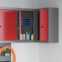 Armario de Herramientas Esquina VidaXL Montado en la Pared y Cerrable de Acero Rojo by , Tool cabinets - Ref: Foro24-4103468,...