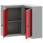 Armario de Herramientas Esquina VidaXL Montado en la Pared y Cerrable de Acero Rojo by , Tool cabinets - Ref: Foro24-4103468,...