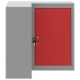 Armario de Herramientas Esquina VidaXL Montado en la Pared y Cerrable de Acero Rojo by , Tool cabinets - Ref: Foro24-4103468,...